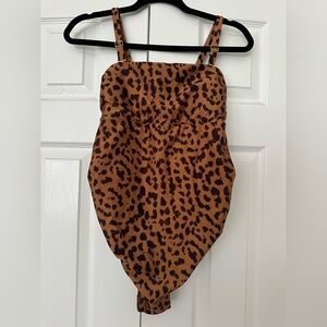 H&M Tan Leopard maternity swimsuit